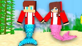 JJ Became a mermaid ! MAIZEN : JJ and Mikey In Minecraft Animation