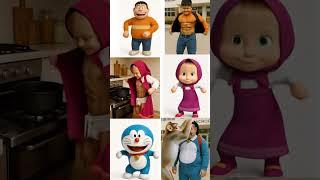 Masha and Bear Real Life:  Gyan, Masha, Doremon #shorts #mashaandbear #doremon