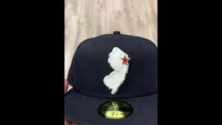 New Jersey State New Era 59Fifty Fitted Hat Navy Gray Under Brim