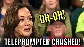 Kamala’s Teleprompter CRASHED, and then things got VERY AWKWARD! 