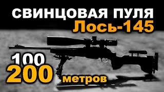 Стрельба свинцовой пулей на 100 и 200 м. | Лось-145 ТАКТИКА. Свинцовый дозвук (Subsonic 308 Win)