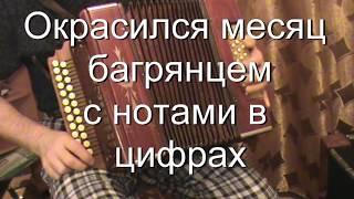 Окрасился месяц багрянцем с нотами в цифрах