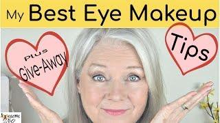 My Best Eye Makeup & Giveaway, Tips on Hooded Eyes, Circles etc, Women over 50, Part 1 of 5