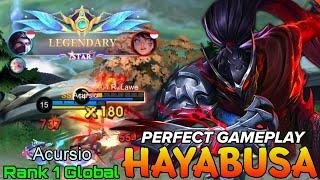 Shadow of Obscurity Hayabusa Perfect Gameplay - Top 1 Global Hayabusa by Acursio - Mobile Legends