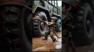 The army baby saved the all people Life #ai #army #baby