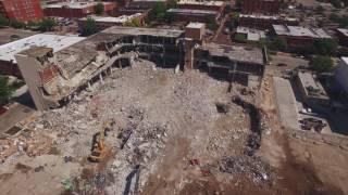 Ariel View of Wichita Eagle Building Demolition