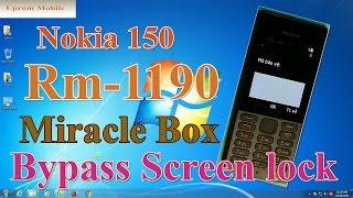 Format full factory Nokia 150 RM-1190 bypass screen lock code by Miracle box ok.