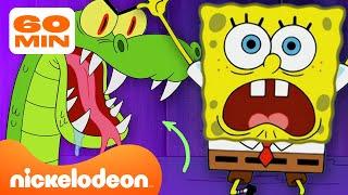 Губка Боб | 60 МИНУТ самых странных морских чудовищ в "Губка Боб"! | Nickelodeon Cyrillic