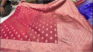 Chickpet Bangalore wholesale silk Sarees||Single saree courier available