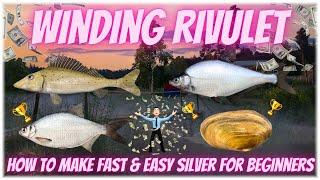 Russian Fishing 4 How To Make Fast & Easy Silver For Beginners (Winding Rivulet)