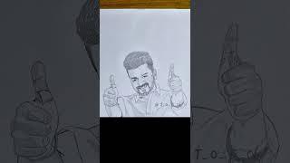 Thalapathy Vijay Thumbs up drawing #tvk #art