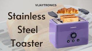 Stylish Stainless Steel Toaster | FUMATO Pop-Up 2 Slice Toaster #Toaster #KitchenAppliance