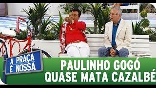 A Praça É Nossa (10/09/15) - Paulinho Gogó quase mata Cazalbé de tanto rir