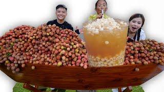 Bà Tân Vlog - Lần Đầu Làm Cốc Trà Vải Khổng Lồ 70 Lít Đãi Các Cháu Ở Bầu Tiên
