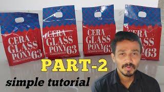 cera glass epoxy application simple tutorial /part-2/Thekkumkudy creations /epoxywork / glass bond