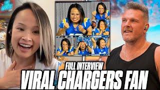 Chargers Fan Who Went Viral Says She Isn't A Plant Or Actor, "I'm Like That Every Game" | Pat McAfee