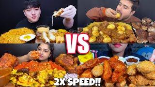 2X SPEED  ASMR MUKBANGERS AROUND THE WORLD EATING COMPILATION