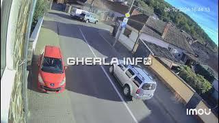 Accident Gherla in intersectie camera supraveghere (Cluj) 8 10 2024