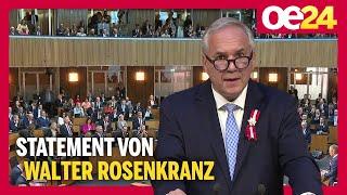 Walter Rosenkranz zum neuen NR-Präsidenten gewählt