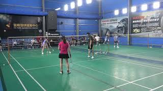 20250603飛羽羽球XD莎庭+維育VS Tina+Stanley
