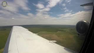 RARE Motor Sich Yakovlev Yak-40 Passenger Window View during SMOOTH Landing in Minsk! [AirClips]