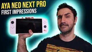 Aya Neo Next Pro First Impressions! Aya's Handheld Console Portable Mini PC! It's Crazy Powerful!