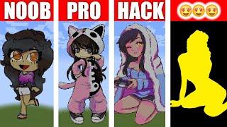 Aphmau NOOB vs PRO vs HACKER MINECRAFT Pixel Art