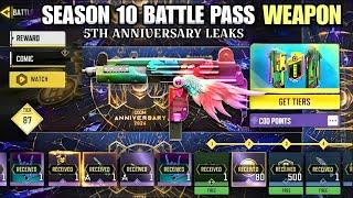 *NEW* Season 10 Leaks | 5th Anniversary Confirm Battle Pass Weapon Leaks Codm 2024+FREE Executions