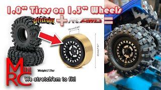 FCX24 - 312G Brass Wheels! The RCAWD Brass Wheels will transform your rig! A 1.0" tire on 1.3" wheel