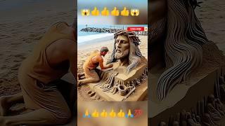"यीशु की आत्मा उठ खड़ा हो गया - रेत से बनी चमत्कारी मूर्ति!"#shorts #love #jesus #trending #reels