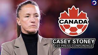 New CanWNT head coach CASEY STONEY gives 1st media conference (ft. Kevin Blue) ️