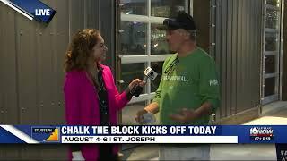 'Chalk the Block' artist shows off his work!