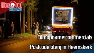 Filmopname van commercials Postcodeloterij in Heemskerk