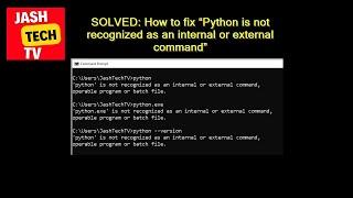 SOLVED: How to Fix "Python Not Recognized as an Internal or External Command" on Windows 10/11[2024]