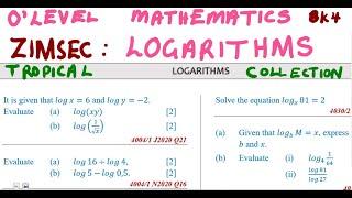O level Mathematics Logarithms Exam ZIMSEC Part 1@mathszoneafricanmotives  @mathwithlightone