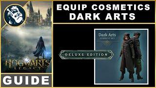 How to Equip Dark Arts Pack Cosmetics from Deluxe Edition Rewards | Hogwarts Legacy Guide