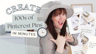 How to Bulk Create Pinterest Pins in Canva FAST- TUTORIAL