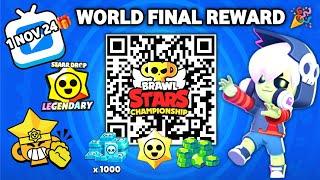 NOVEMBER WORLD FINAL REWARD  FREE GIFT QR CODE ️ QR CODE BRAWL STARS  BRAWL STARS UPDATE 