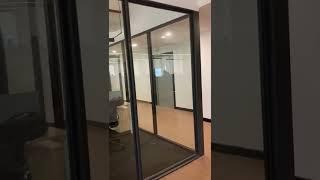 Office Partitions - framed partition wall system is a suitable solution for creating work space.