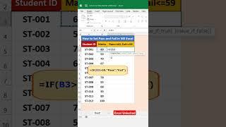 "Excel Hack: Pass or Fail in SECONDS! #ExcelTips #Shorts"#Excel #ExcelTips #Productivity #Shorts"