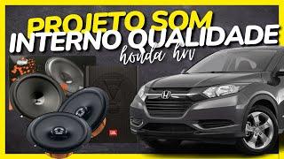 SOM INTERNO HONDA HRV - 2 VIAS HERTZ DSK 165.3/ COAXIAL DCK 165.3/ CAIXA AMPLIFICADA JBL