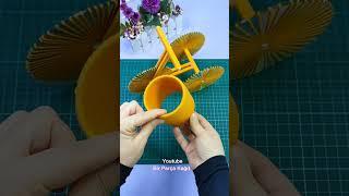 Making decorative bicycle with old cds