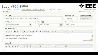 IEEE vTools Past Event Reporting - Full Tutorial- IEEE SB JU