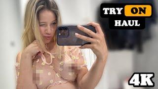 [4K] See Through Try On Haul | Transparent Lingerie Try-On Haul 2024 | Sheer Lingerie Try-On Haul