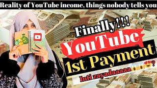 My first payment from YouTube  |YouTube first income | New YouTuber's guide