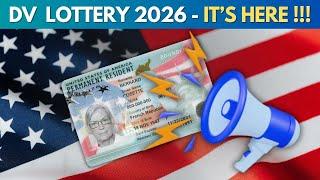 DV-2026 Green Card Lottery Dates Announced !!!