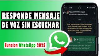 Nueva Función Para Transcribir Audio a Texto en WhatsApp 2025