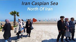 Caspian Sea : Walking Along The Caspian Sea Beach In Iran