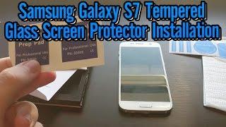 Samsung Galaxy S7 Tempered Glass Screen Protector Installation (Icheckey)