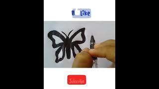 Butterfly drawing / How to draw  butterfly  in easyway  for beginners/ creative carving